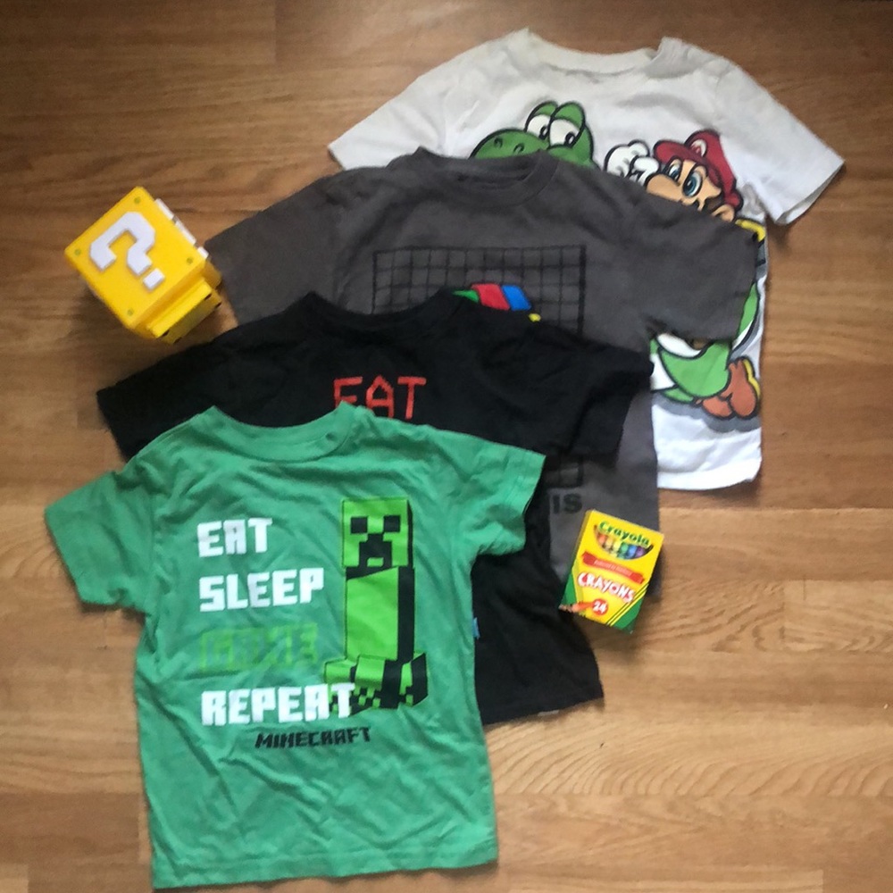 Boys Minecraft, Super Mario, & More Game T-shirts